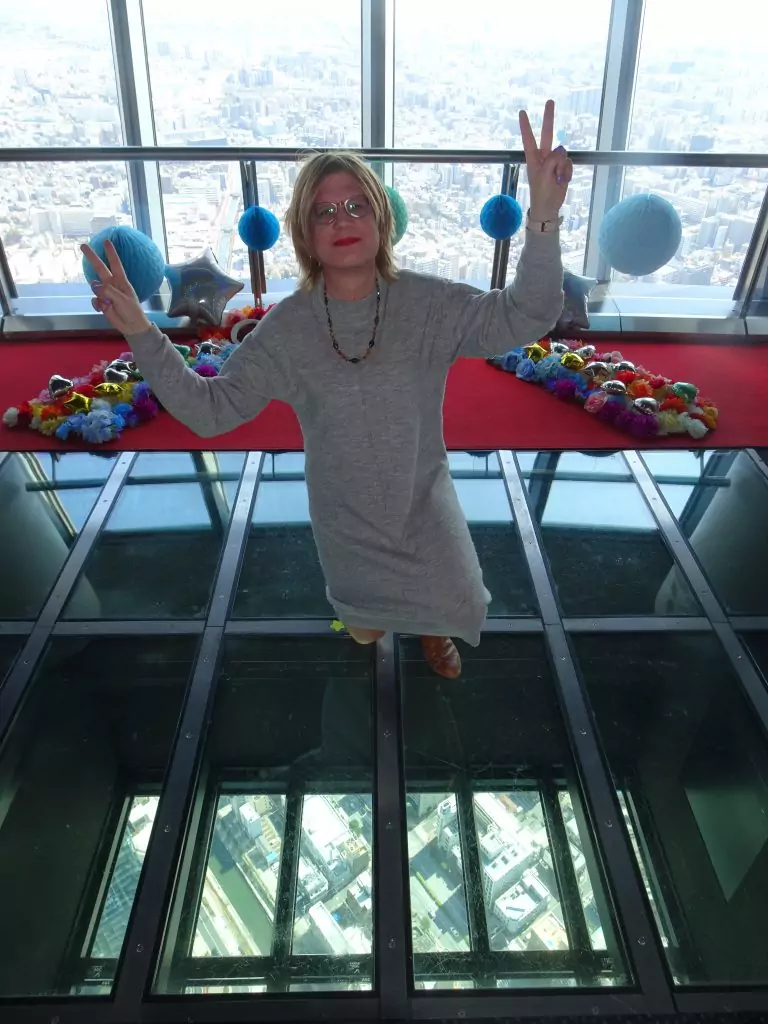 Me, standing on the glass floor